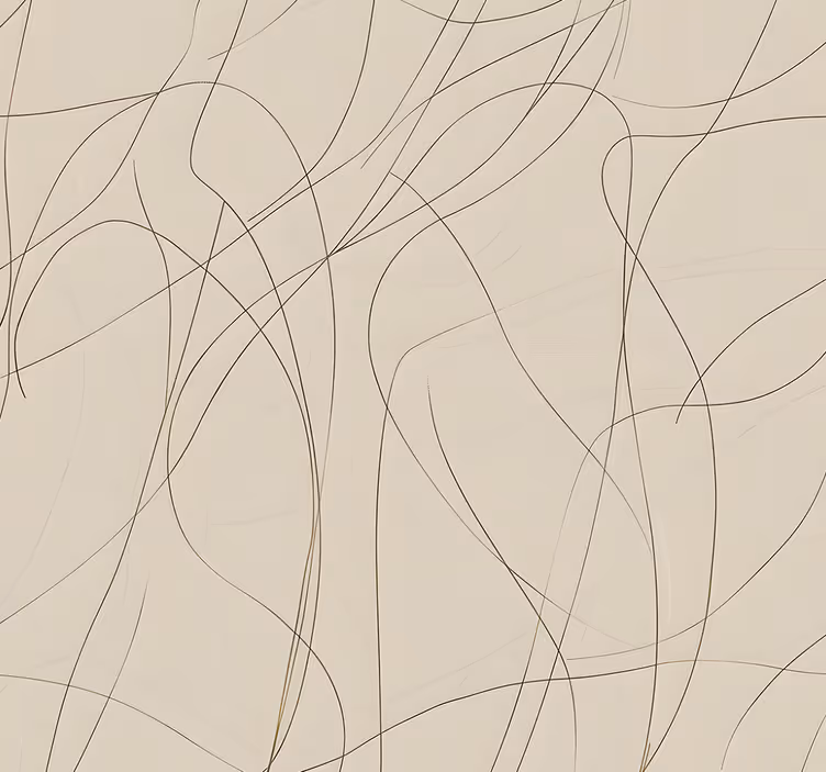 Papel tapiz abstracto diseño beige líneas finas - TenVinilo