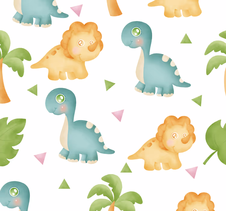 Papel tapiz dinosaurios tiempo de juego de dinosaurios - TenVinilo