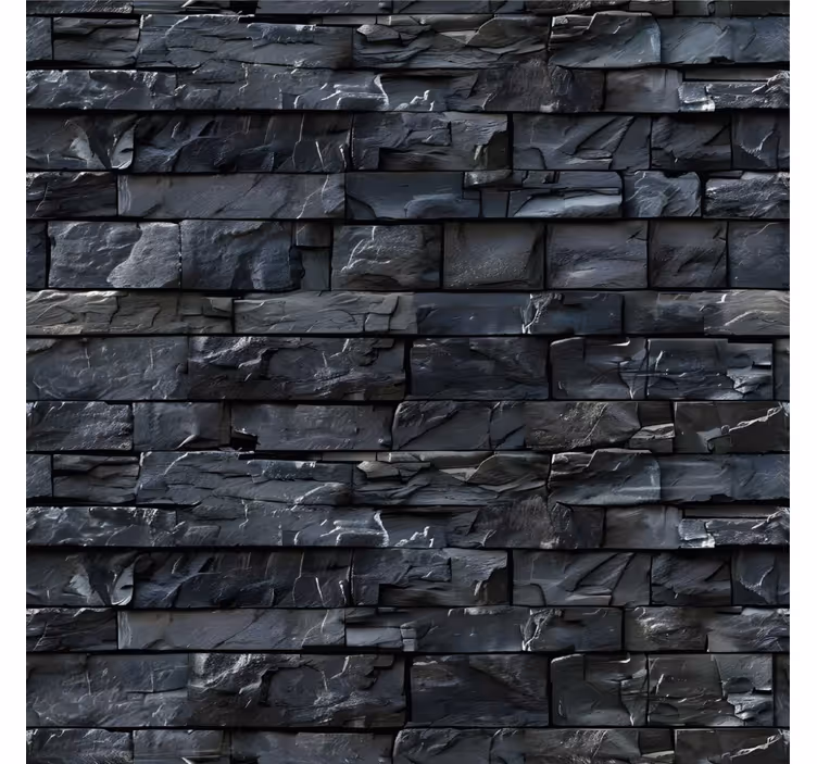 Papel tapiz piedra patrón negro - TenVinilo