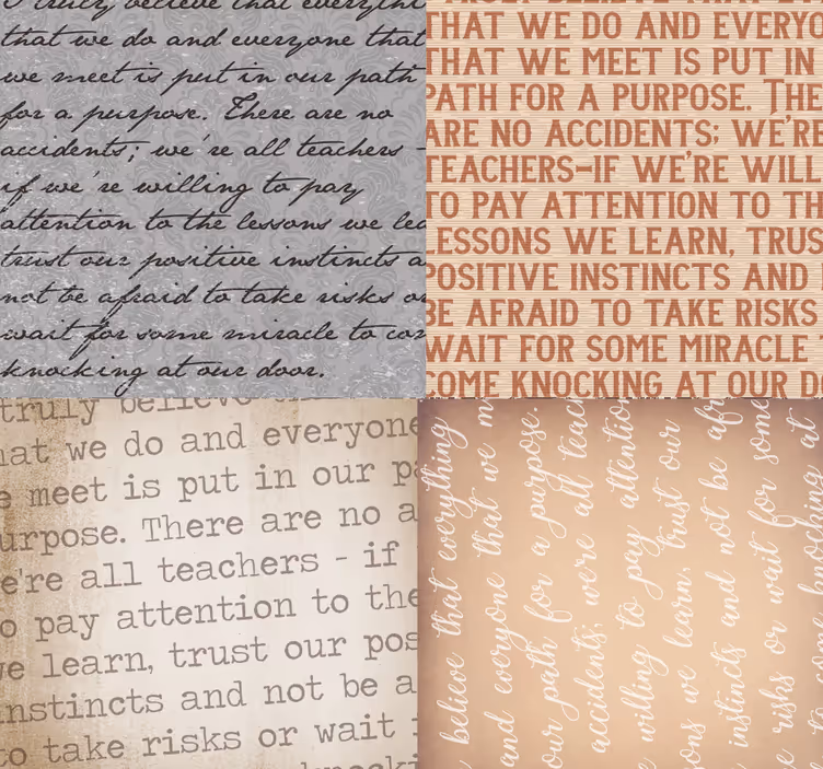 Papel tapiz letras citas de inspiración - TenVinilo