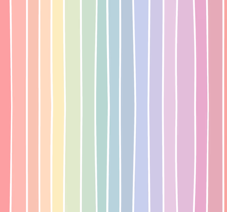 Papel pintado infantil Rayas verticales del arco iris de la acuar - TenVinilo