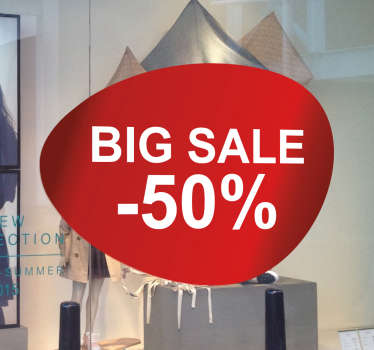 Adhesivo curvas rojo oferta