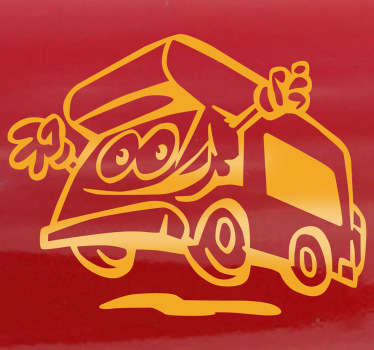Adhesivo decorativo caravana feliz