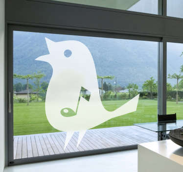 Adhesivo decorativo pájaro cantor