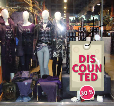 Adhesivo etiqueta descuento