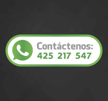Adhesivo etiqueta tienda whatsapp