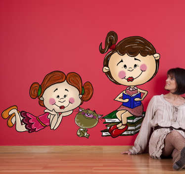 Adhesivo infantil amigas lectoras