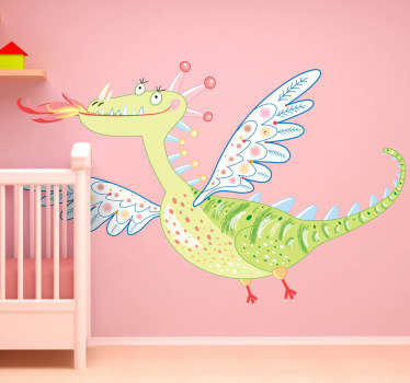 Adhesivo infantil bonito dragón