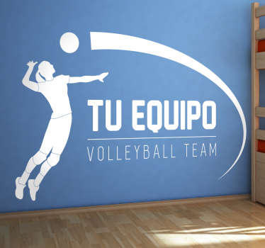 Adhesivo personalizable equipo volley