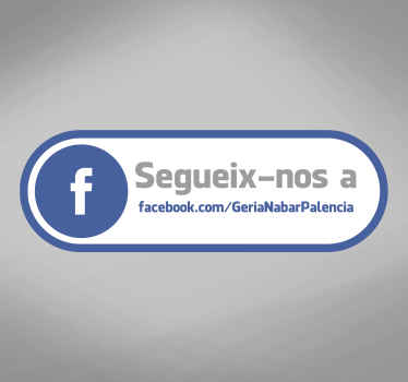 Adhesivo tienda facebook català