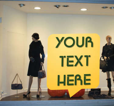 Etiqueta adhesiva personalizable para tienda