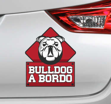 Pegatina auto Bulldog a bordo