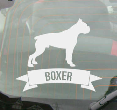 Pegatina perro boxer