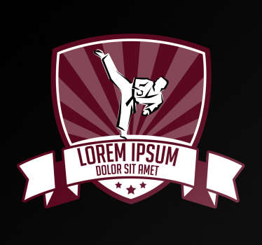 Pegatina personalizable escuela karate