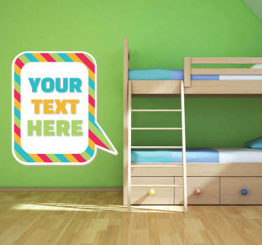 Pegatina personalizada infantil comic