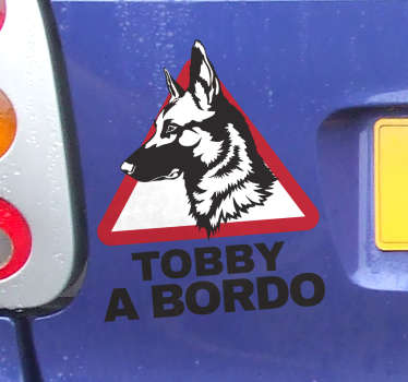 Pegatina personalizada pastor alemán