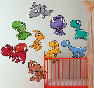 Sticker infantil dinosaurios bebés