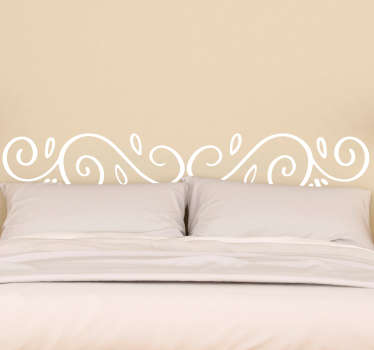 Vinilo cabecero cama modernista