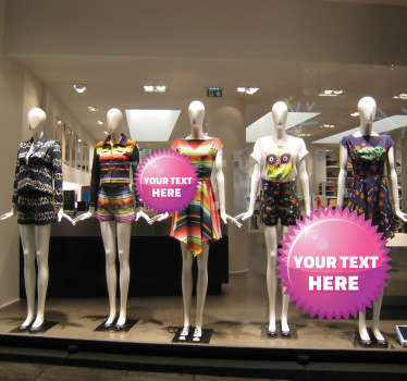 Vinilo círculo puntas oferta rosa