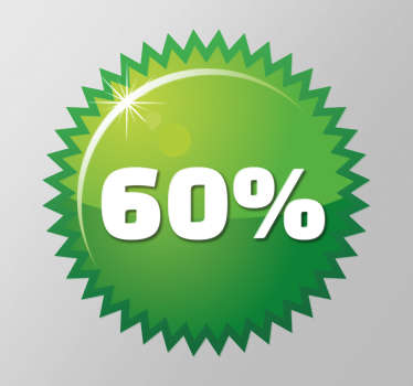 Vinilo círculo puntas oferta verde