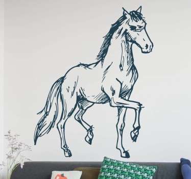 Vinilo decorativo boceto caballo