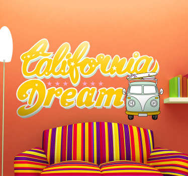 Vinilo decorativo california dream