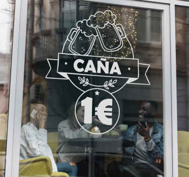 Vinilo decorativo caña a un euro