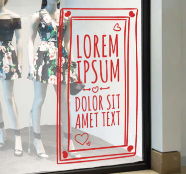 Vinilo decorativo cartel día enamorados