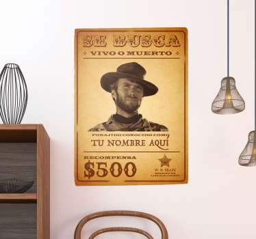 Vinilo decorativo cartel se busca