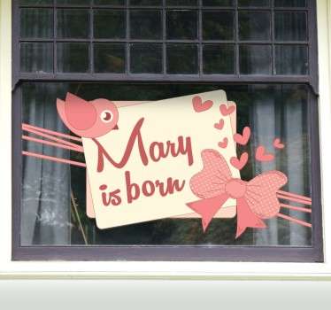 Vinilo decorativo cartel ventana niña