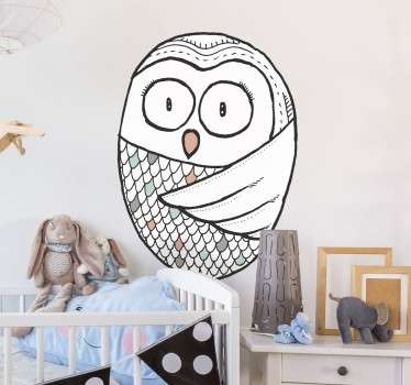 Vinilo decorativo ilustración búho nórdico