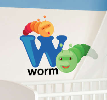 Vinilo decorativo letra W