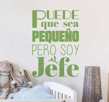 Vinilo decorativo pequeño jefe