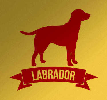 Vinilo decorativo perro labrador