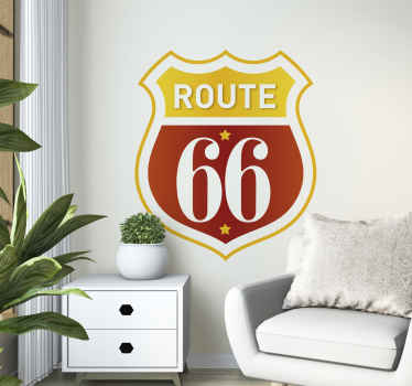 Vinilo decorativo retro Ruta 66