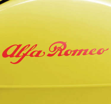 Vinilo decorativo tipogafía Alfa Romeo