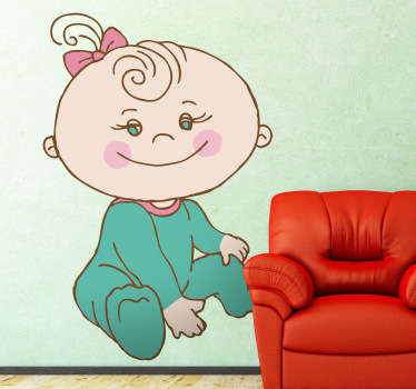 Vinilo infantil bebé sentada
