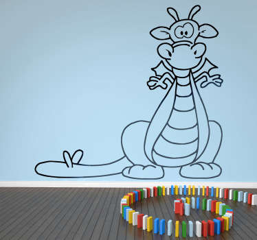 Vinilo infantil dragón divertido