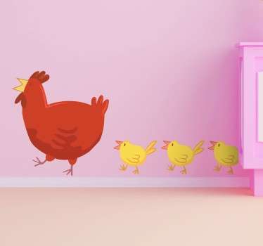 Vinilo infantil mama gallina