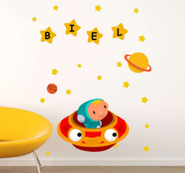 Vinilo infantil personalizable astronauta