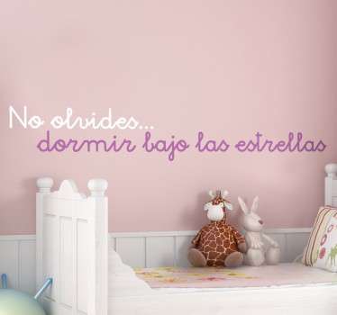 Vinilo no olvides dormir estrellas