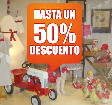 Vinilo oferta personalizado para tienda