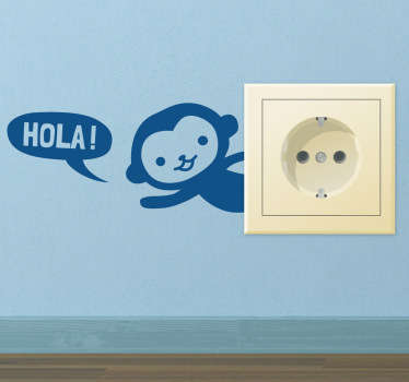 Vinilo para interruptor mono hola