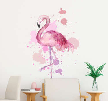Vinilo pared Flamingo painting