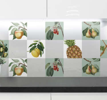Vinilo pared Frutas frescas