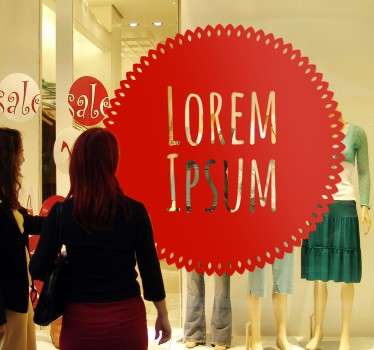 Vinilo personalizable letrero circular