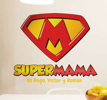 Vinilo supermama personalizable