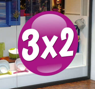 Vinilo tienda personalizable círculo morado