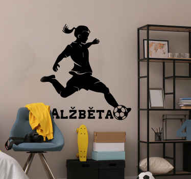 Vinilos fútbol personalizables para chica