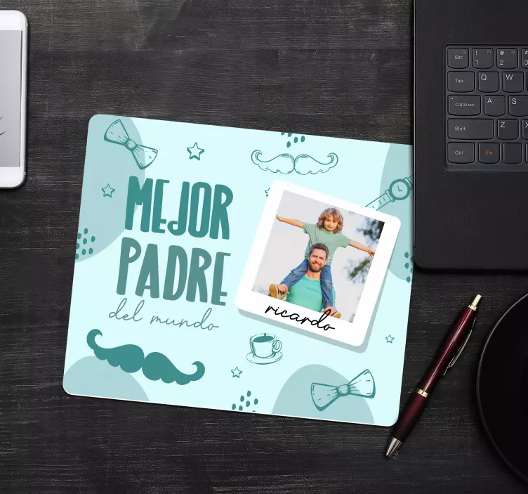 Mouse pad personalizable día del padre personalizable - TenVinilo
